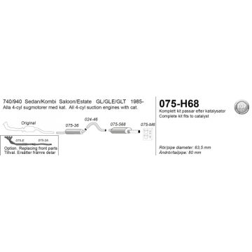 Simons spruitstuk adapter voor Volvo 740/940