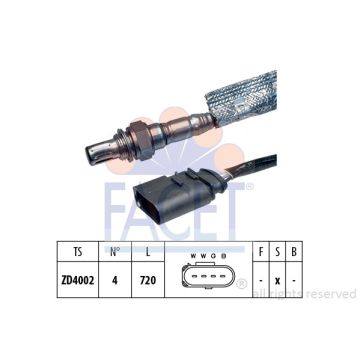 Facet 10.7163 Lambda-sensor Audi / Seat / Skoda / Volkswagen