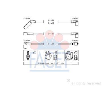 Facet 49634 Ignition cable kit Chevrolet / Daewoo