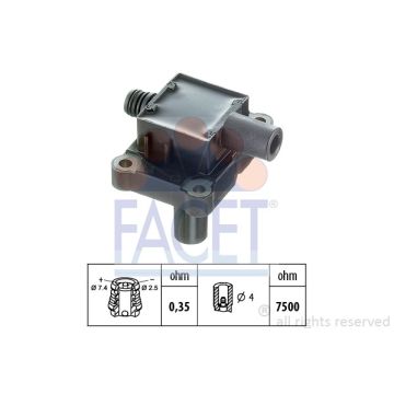 Facet 9.6216 Ignition coil Daewoo / Mercedes / SsangYong / Volkswagen