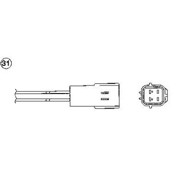 NTK OZA629-W2 O2 sensor Chevrolet / Daewoo / Ford / Mazda