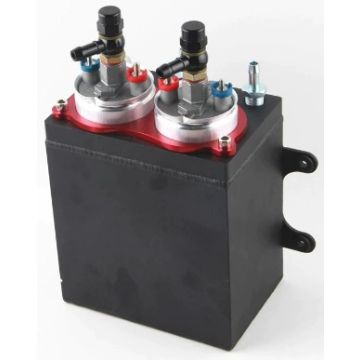 Swirlpot dubbele brandstofpomp surge tank