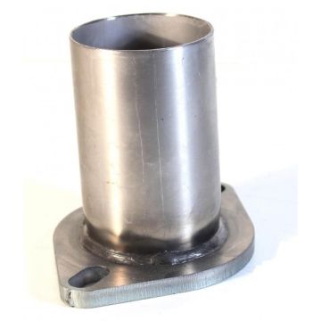Uitlaat koppelstuk flens RVS - 45mm
