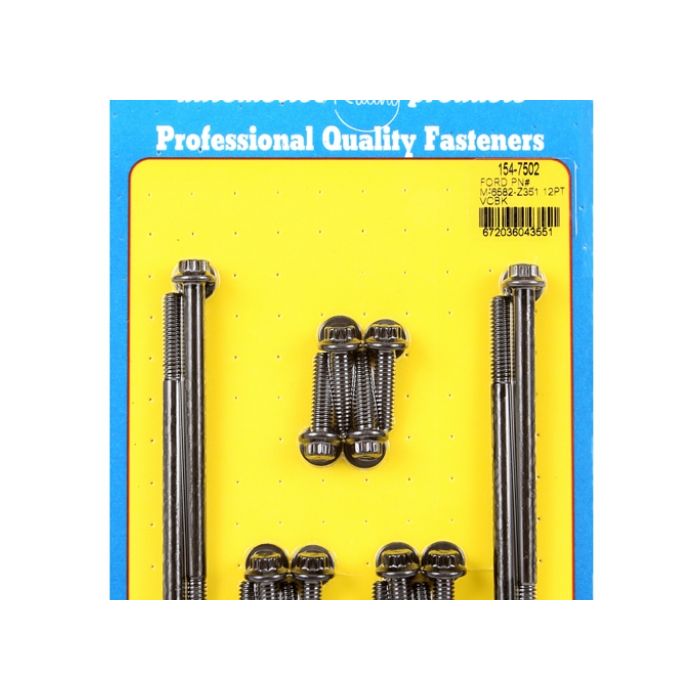Ford Valve Cover Bolt Kit Black Oxide 12Pt ARP-154-7502 main product photo