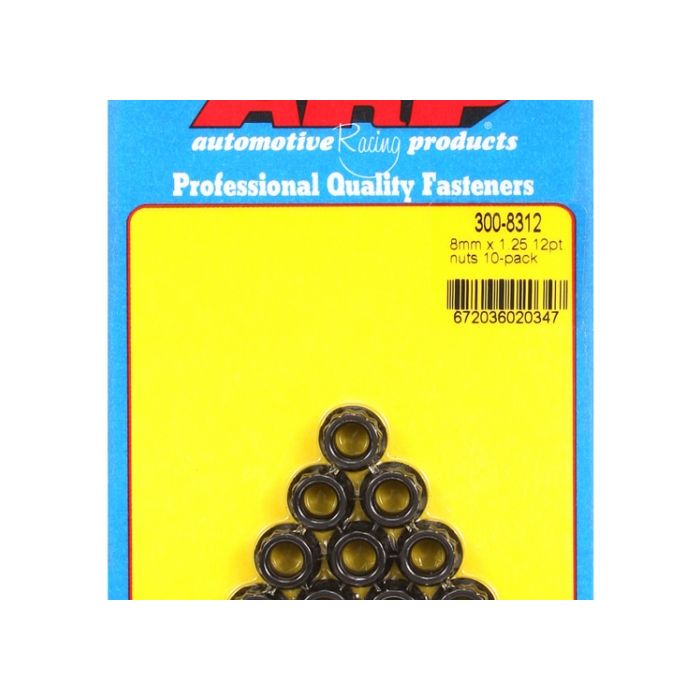 ARP M8 x 1.25 12pt nut kit (10PCS) ARP-300-8312 main product photo