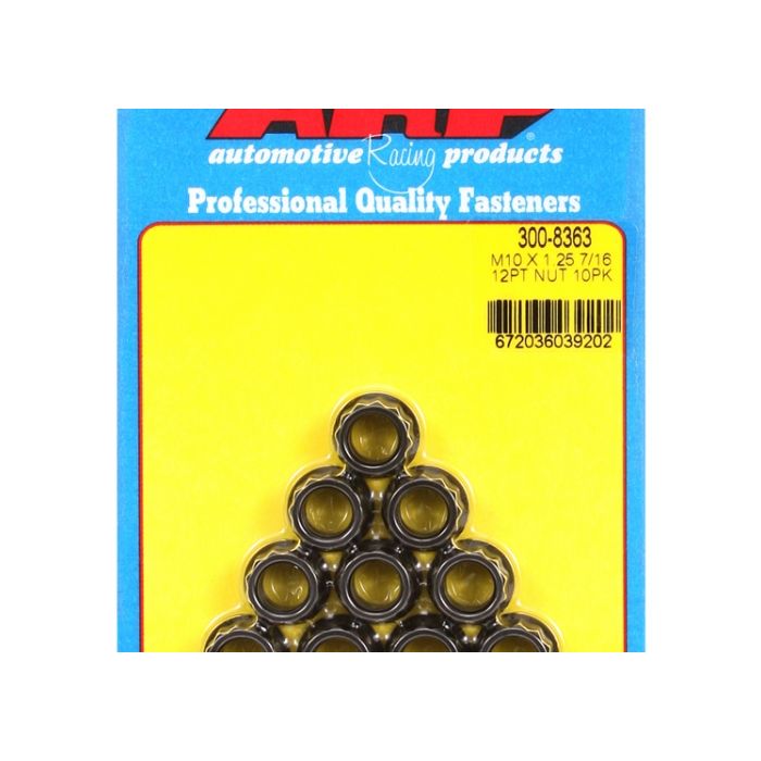 ARP M10 x 1.25 12pt nut kit (10pcs) ARP-300-8363 main product photo
