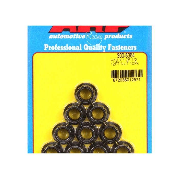 ARP M10 x 1.25 12pt nut kit (10pcs) ARP-300-8364 main product photo