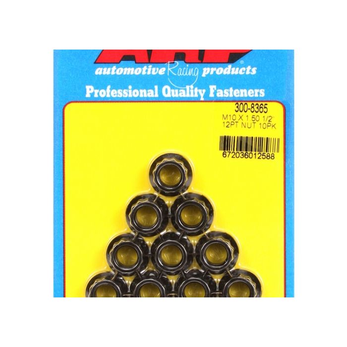 ARP M10 x 1.50 12pt nut kit (10pcs) ARP-300-8365 main product photo