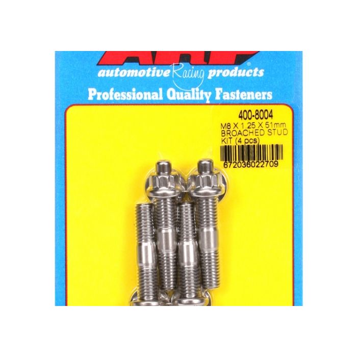 M8 X 1.25 X 51mm broached stud kit - 4pcs ARP-400-8004 main product photo