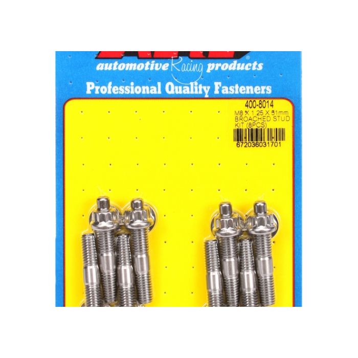 M8 X 1.25 X 51mm broached stud kit - 8pcs ARP-400-8014 main product photo