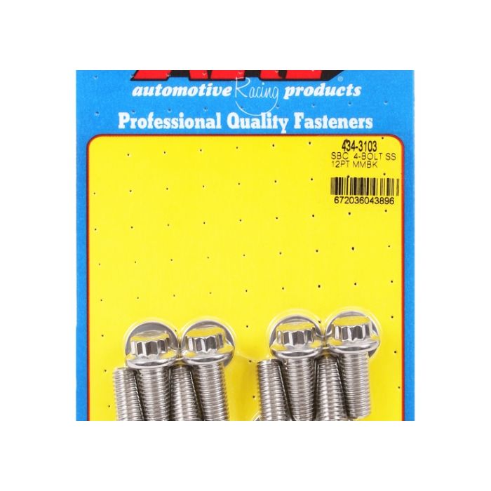 ARP Motor Mount Bolt Kit Chevy SB 4-Bolts SS 12PT ARP-434-3103 main product photo