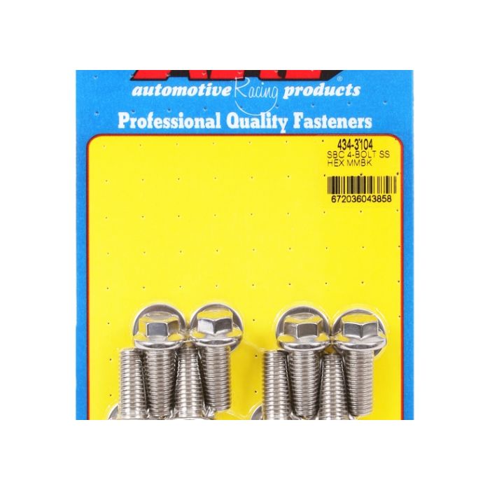ARP Motor Mount Bolt Kit Chevy SB 4-Bolts SS Hex ARP-434-3104 main product photo