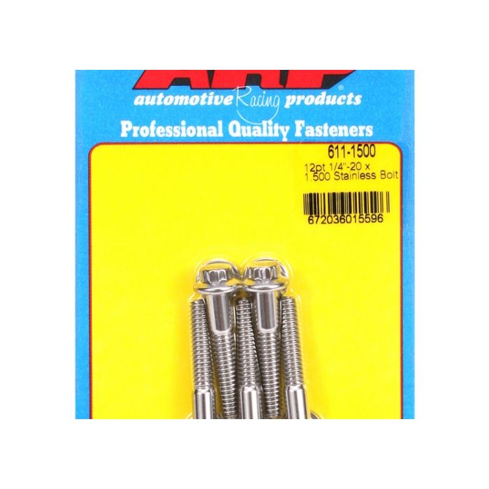 "1/4""-20 x 1.500 12pt SS bolts" (5pcs) ARP-611-1500 main product photo