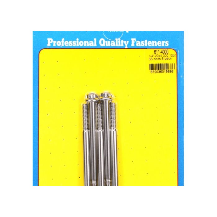 "1/4""-20 x 4.000 12pt SS bolts" (5pcs) ARP-611-4000 main product photo
