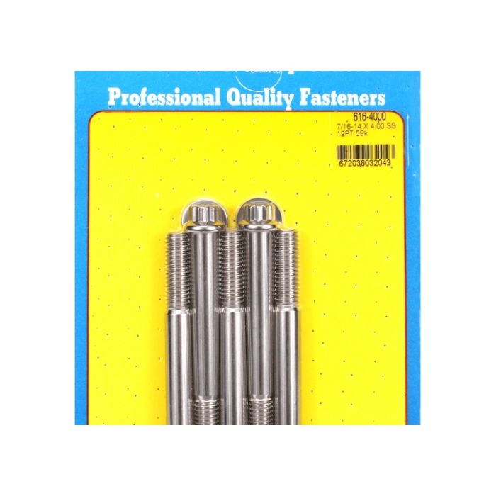 "7/16""-14 X 4.000 12pt SS bolts" (5pcs) ARP-616-4000 main product photo