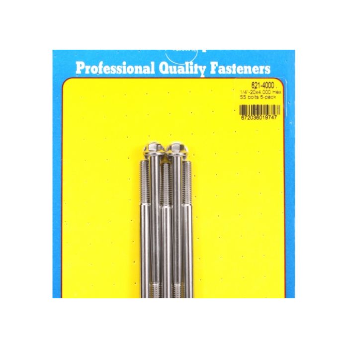 "1/4""-20 x 4.000 hex SS bolts" (5pcs) ARP-621-4000 main product photo
