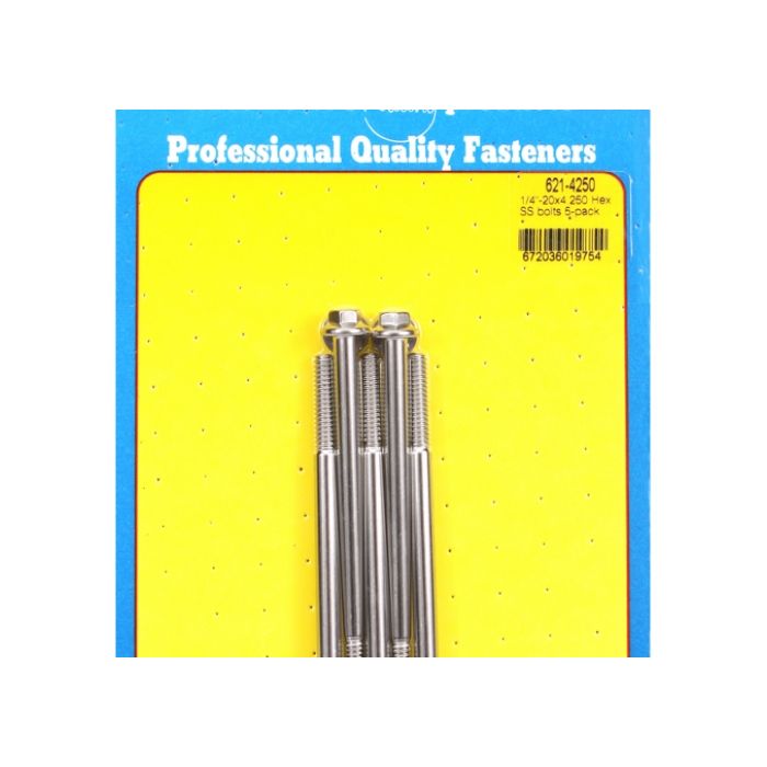 "1/4""-20 x 4.250 hex SS bolts" (5pcs) ARP-621-4250 main product photo