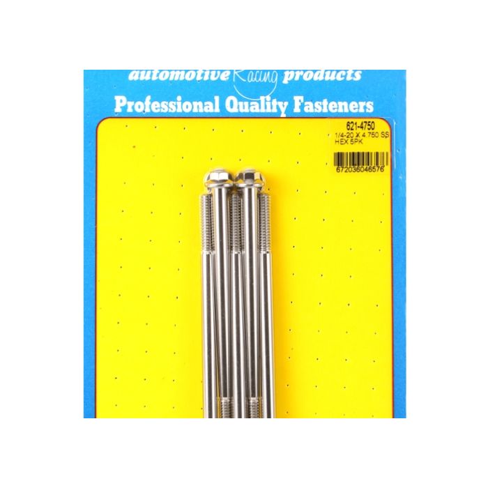 ARP 1/4-20 x 4.750 hex SS bolts ARP-621-4750 main product photo