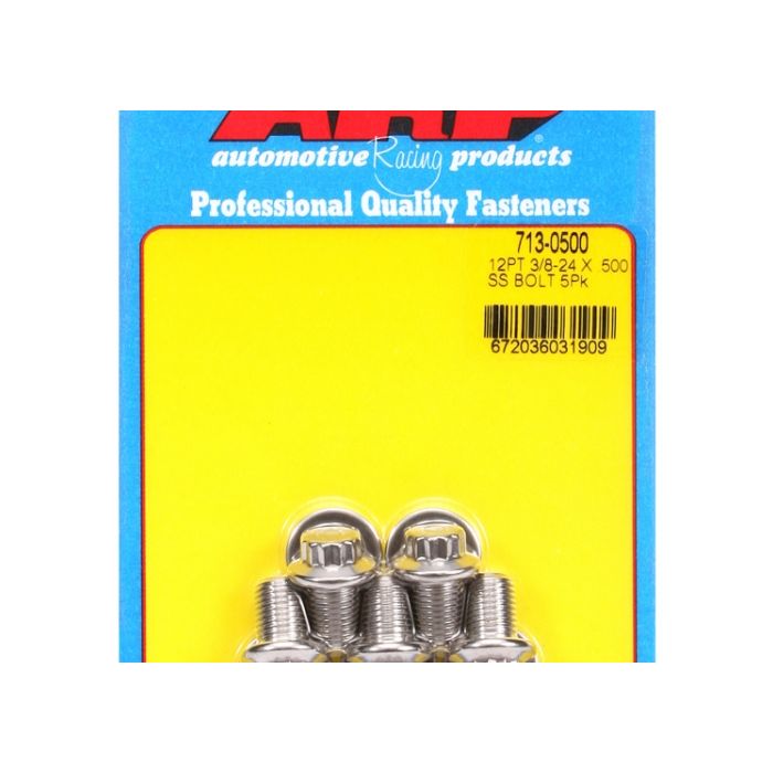 "3/8""-24 x .500 12pt SS bolts" (5pcs) ARP-713-0500 main product photo