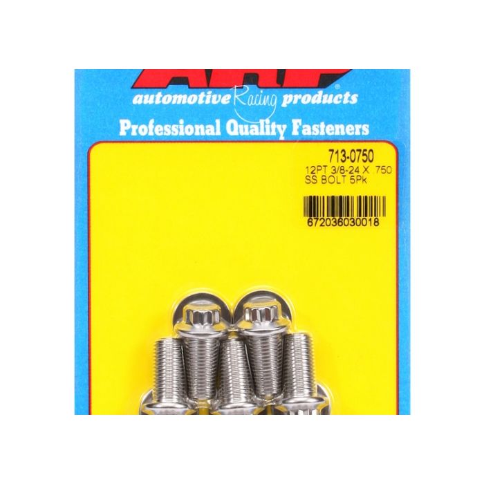 "3/8""-24 x .750 12pt SS bolts" (5pcs) ARP-713-0750 main product photo