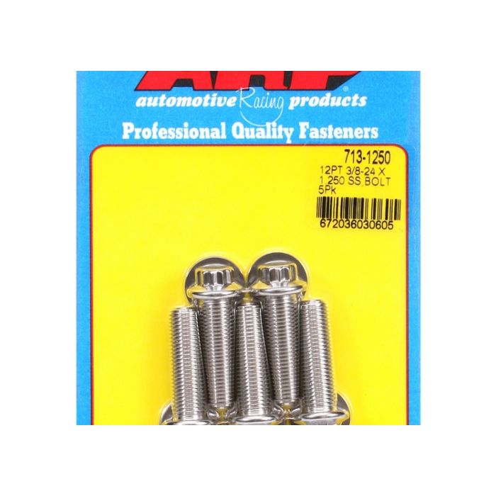 "3/8""-24 x 1.250 12pt SS bolts" (5pcs) ARP-713-1250 main product photo