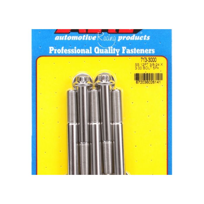 "3/8""-24 x 3.000 12pt SS bolts" (5pcs) ARP-713-3000 main product photo