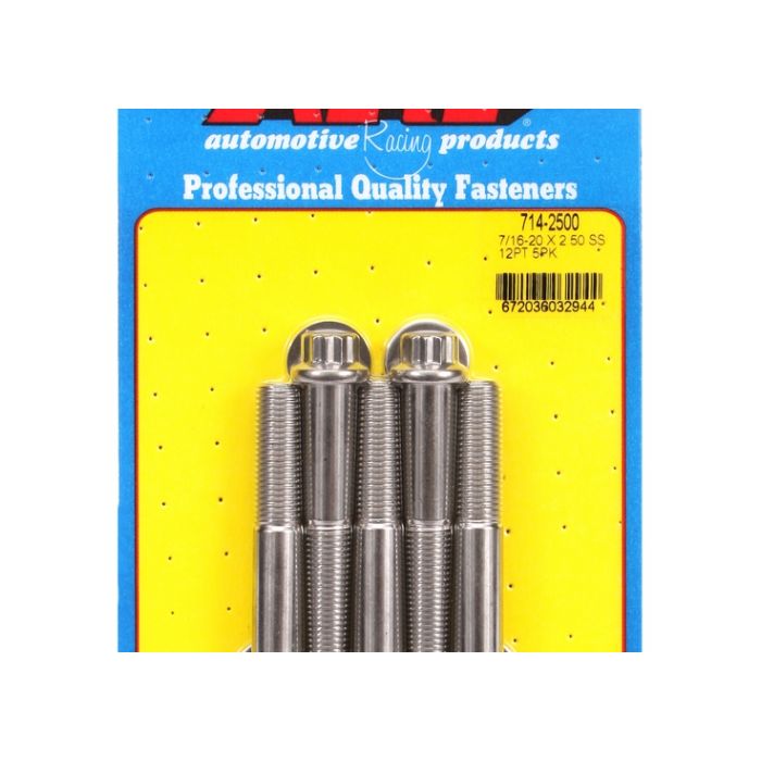 "7/16""-20 x 2.500 12pt SS bolts" (5pcs) ARP-714-2500 main product photo