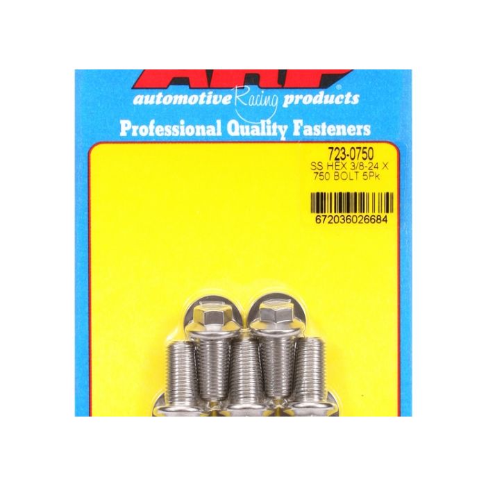 "3/8""-24 x .750 hex SS bolts" (5pcs) ARP-723-0750 main product photo