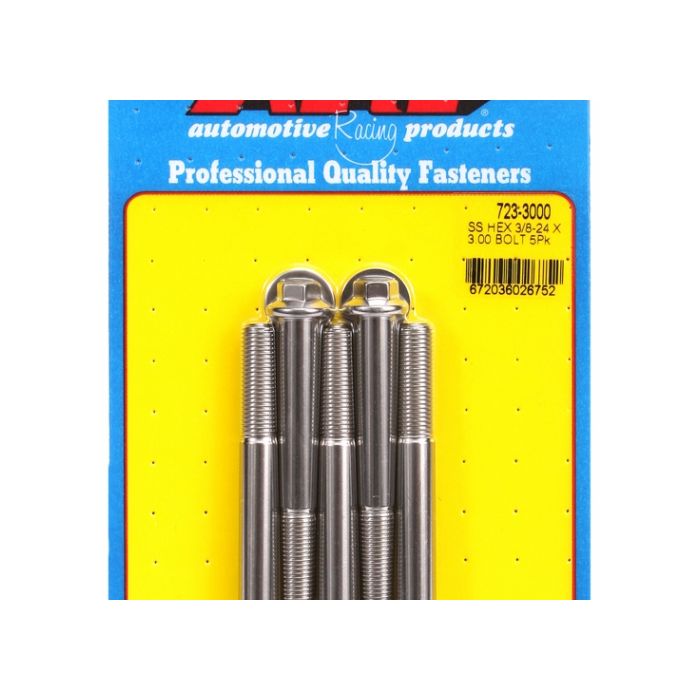 "3/8""-24 x 3.000 hex SS bolts" (5pcs) ARP-723-3000 main product photo