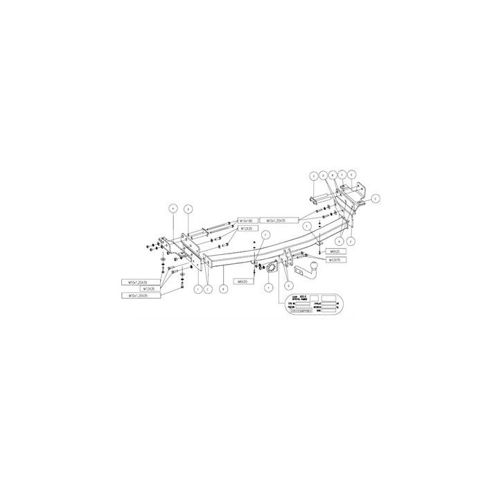 Bosal 028-501 Towing hitch Mazda main product photo