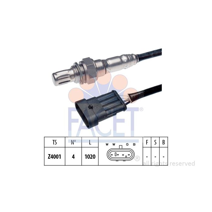 Facet 10.7022 Lambda-sensor Alfa Romeo / Fiat / Innocenti / Lancia main product photo