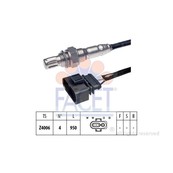 Facet 10.7049 Lambda-sensor Seat / Volkswagen main product photo