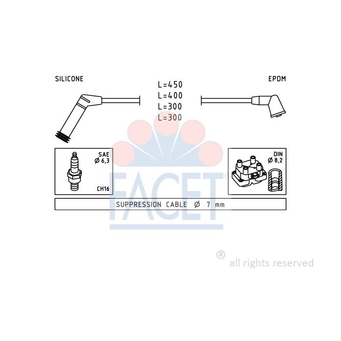Facet 47235 Ignition cable kit Hyundai / Kia main product photo