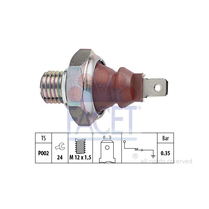 Facet 70048 Oil pressure switch Citroen / Peugeot main product photo