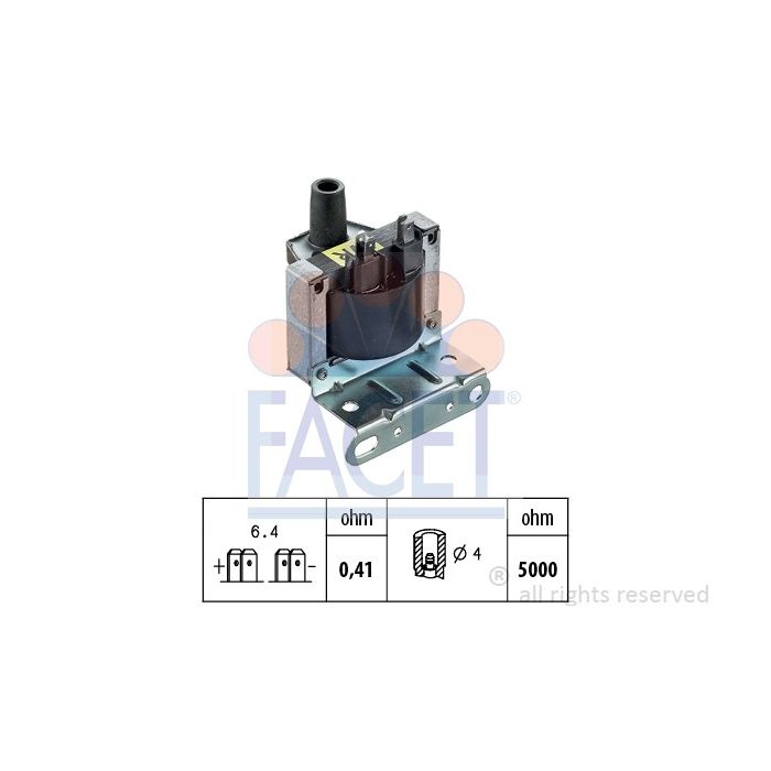 Facet 9.6040 Ignition coil Opel / Vauxhall main product photo