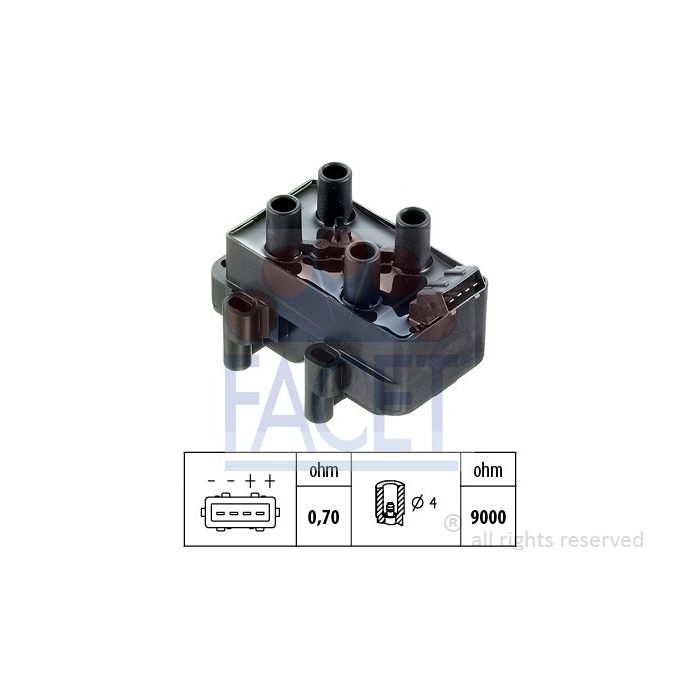 Facet 9.6089 Ignition coil Citroen / MG / Peugeot / Rover main product photo