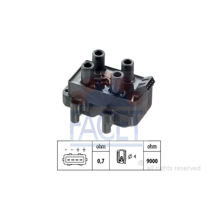 Facet 9.6172 Ignition coil Opel / Vauxhall main product photo