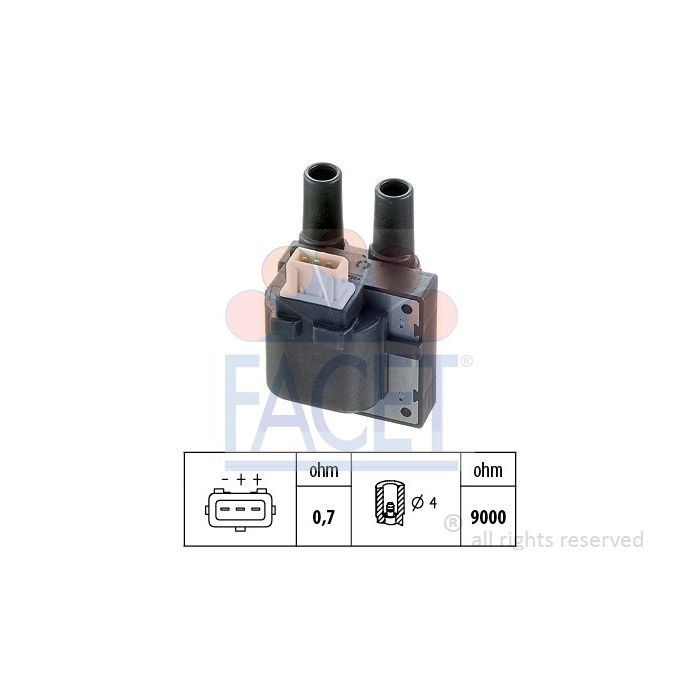 Facet 9.6278ECO Ignition coil Renault main product photo