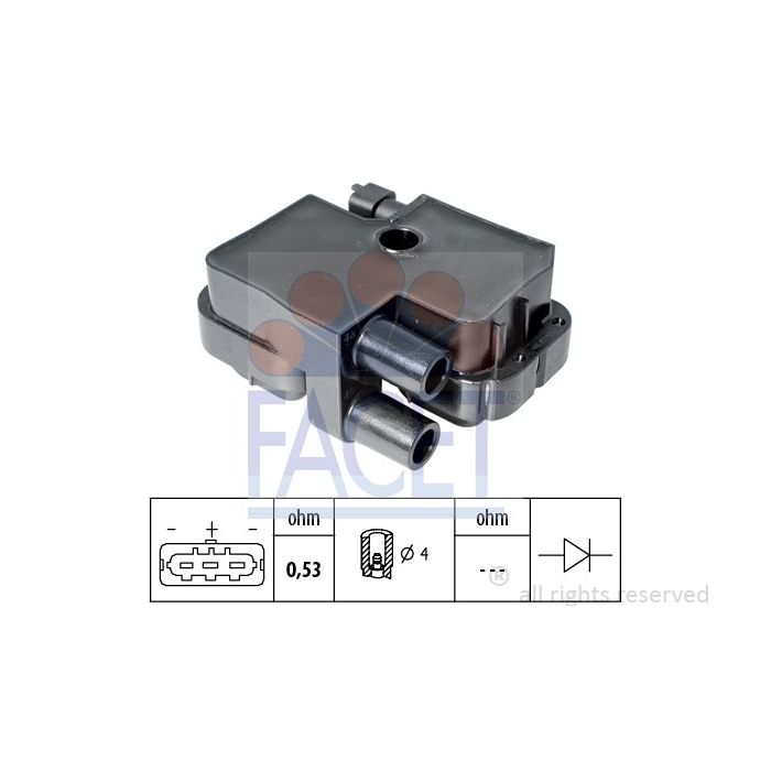 Facet 9.6317 Ignition coil Chrysler / Mercedes main product photo