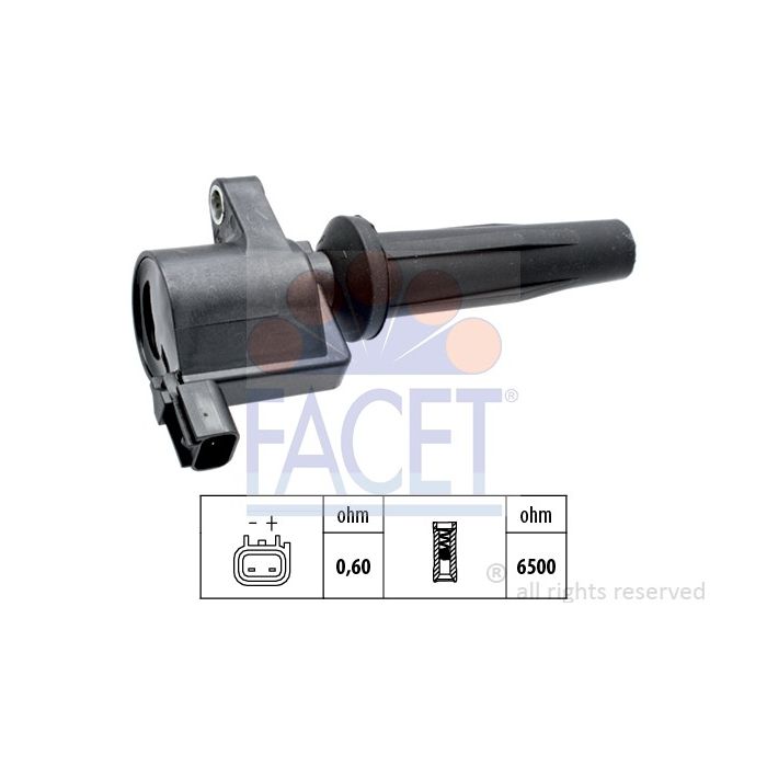 Facet 9.6380 Ignition coil Ford / Mazda / Volvo main product photo