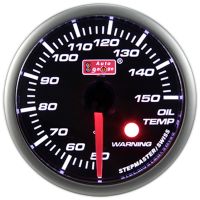 Olie temperatuur meter 60 mm wit SM series
