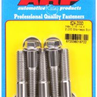 "7/16""-14 X 2.000 hex 1/2 wrenching SS bolts" (5pcs) ARP-624-2000