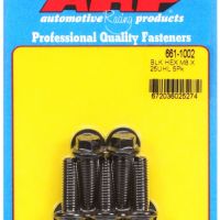 M8 x 1.25 x 25 hex black oxide bolts (5pcs) ARP-661-1002