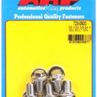 "3/8""-24 x  .500 hex SS bolts" (5pcs) ARP-723-0500