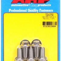 "3/8""-24 x  .750 hex SS bolts" (5pcs) ARP-723-0750