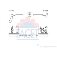 Facet 47007 Ignition cable kit Chevrolet / Daewoo