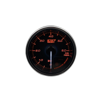 Brandstofdruk Meter Zwart 60 mm premium