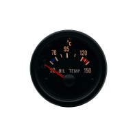 Olie temperatuur meter Zwart 24V VD series